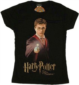 Harry Potter Wand Order of the Phoenix Baby Doll Tee