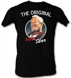 Sanford & Son T-shirt Redd Foxx Pawn Star Adult Black Tee Shirt