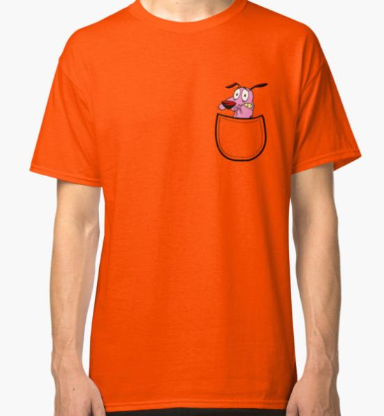 Pocket Courage Dog. Classic T-Shirt by Faramiro T-Shirt